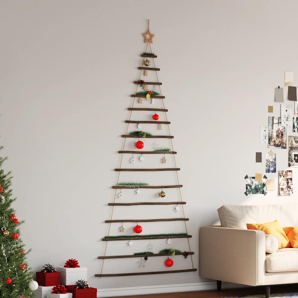VidaXL hängender Weihnachtsbaum mit Spitzenstern 100x210 cm Naturzweig