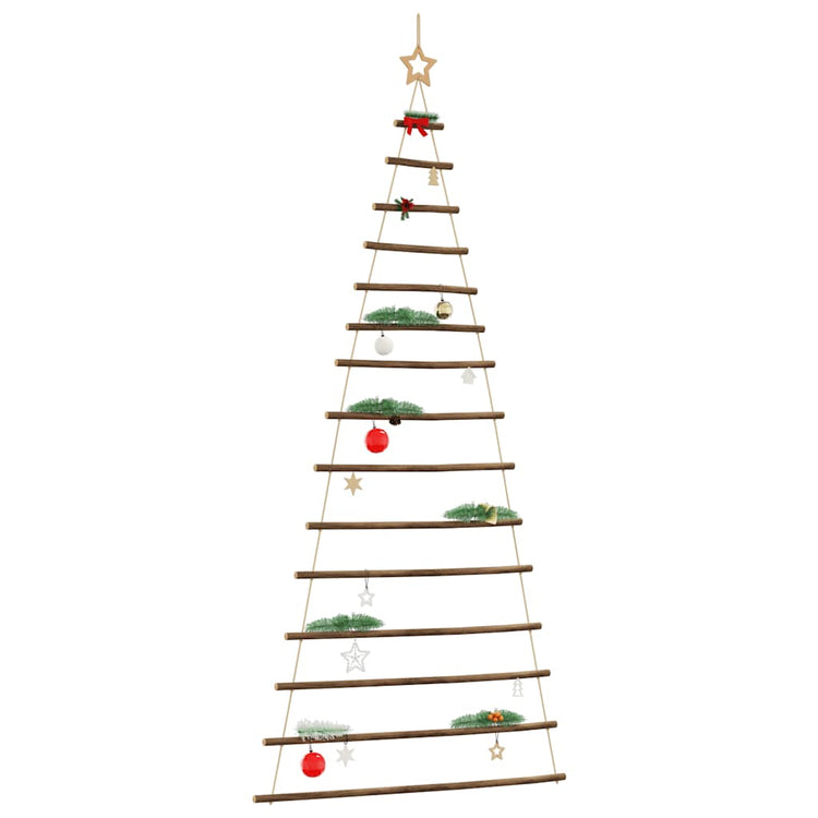 VidaXL hängender Weihnachtsbaum mit Spitzenstern 100x210 cm Naturzweig
