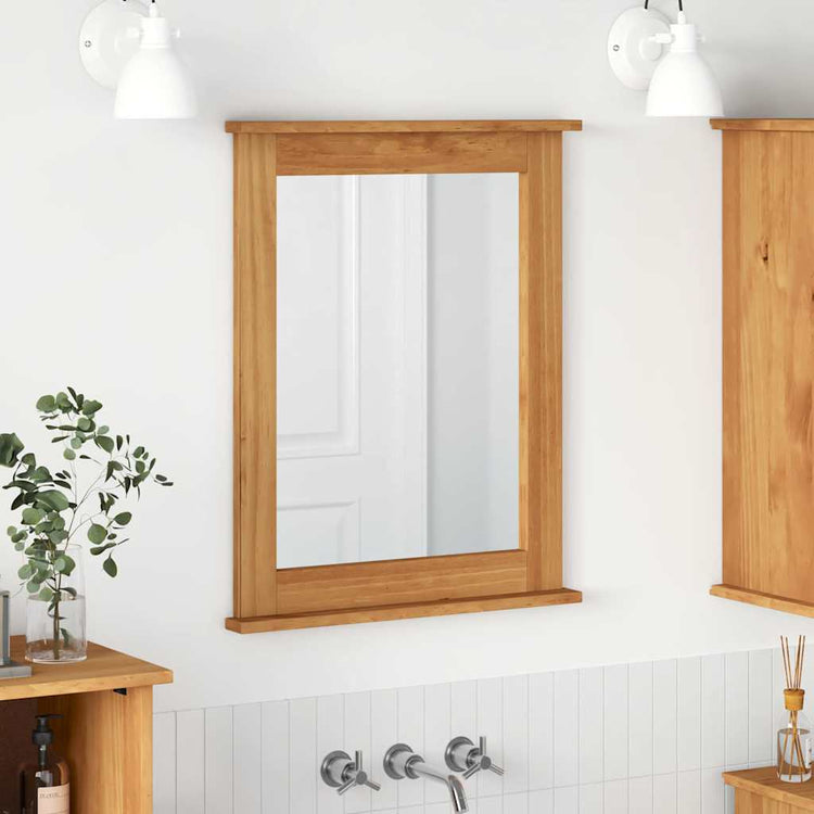 Vidaxx Spiegel Vigo honigbraun 55,5 x 5 x 70 cm massives Kiefernholz