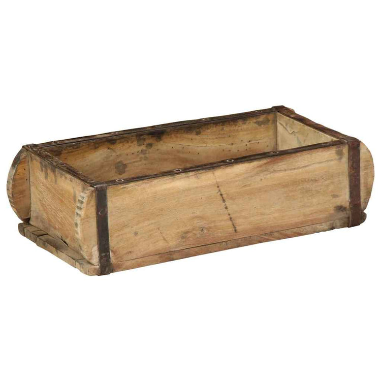 Vidaxxl Tablett 4 Stück braun 30 x 15 x 9 cm massives Recyclingholz