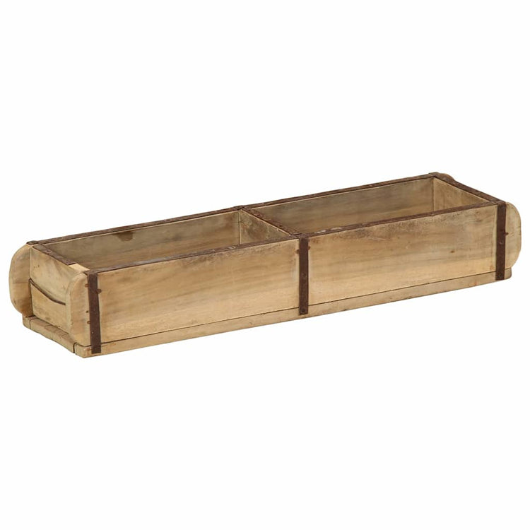 Vidaxxl braunes Tablett 57 x 15 x 9 cm, massives Recyclingholz