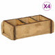 Vidaxxl Tablett 4 Stück braun 30 x 14 x 9 cm massives Recyclingholz
