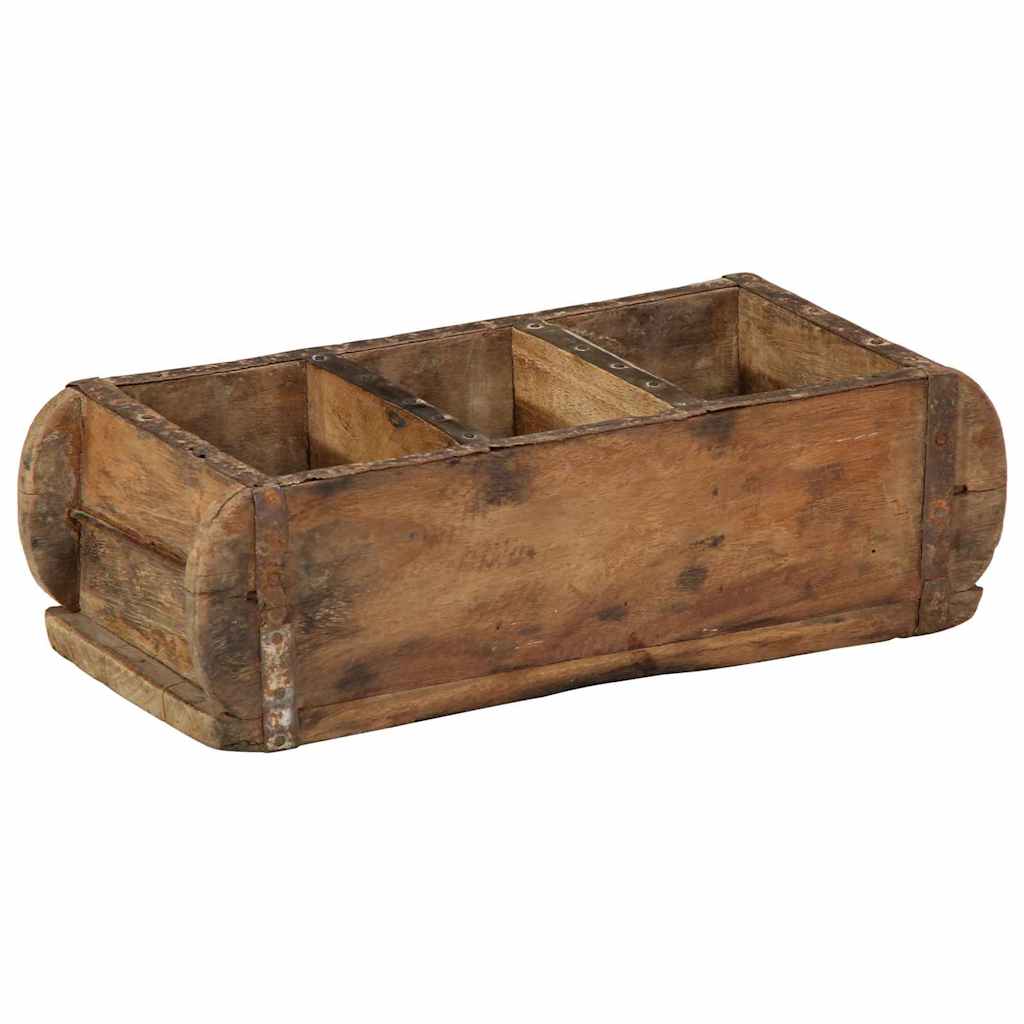 Vidaxxl Tablett 4 Stück braun 30 x 14 x 9 cm massives Recyclingholz