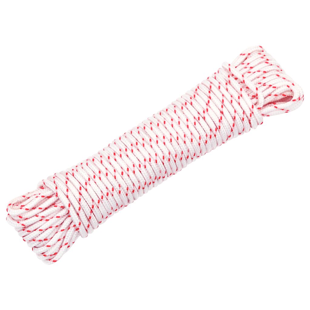 Vidaxl Trekkoord Startkabel weiß und rot Ø3 mm 10 m Nylon