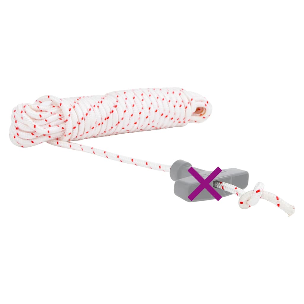 Vidaxl Trekkoord Start Nabelschnur weiß und rot Ø6 mm 10 m Nylon