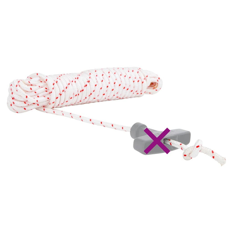 Vidaxl Trekkoord Start Nabelschnur weiß und rot Ø6 mm 10 m Nylon