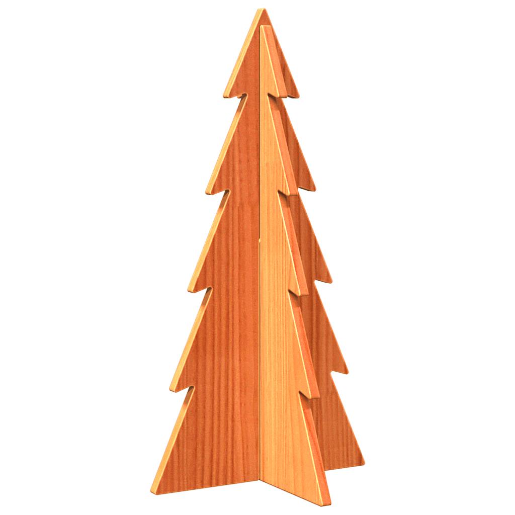 Vidaxl Weihnachtsdekoration Weihnachtsbaum 59,5 cm Festkiefer Wäsche braun