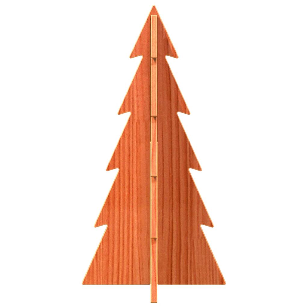 Vidaxl Weihnachtsdekoration Weihnachtsbaum 59,5 cm Festkiefer Wäsche braun