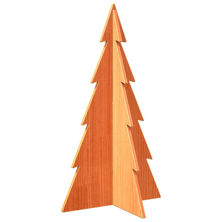 Vidaxl Weihnachtsdekoration Weihnachtsbaum 80 cm Festkiefer Wäsche braun