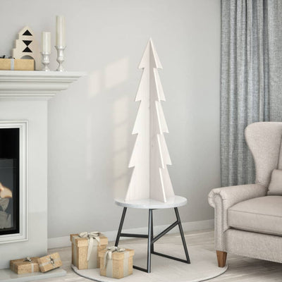 Vidaxl Weihnachtsdekoration Weihnachtsbaum 112 cm Festkiefer weiß