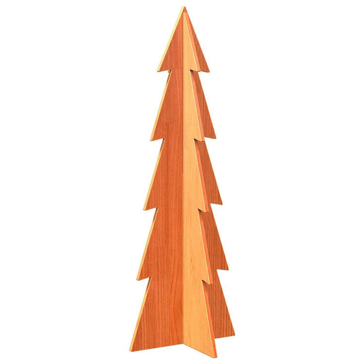 VIDAXL Weihnachtsdekoration Weihnachtsbaum 112 cm Festes Kiefern Wash braun
