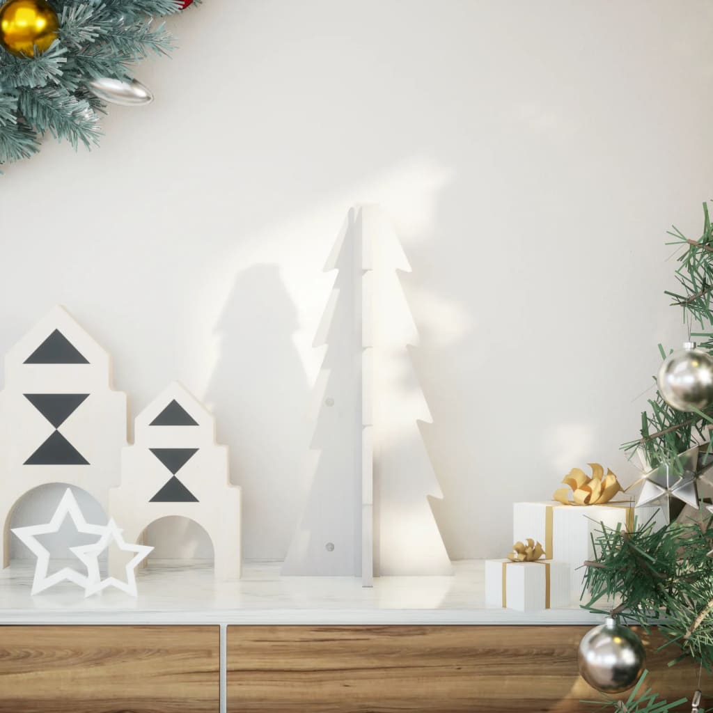 Vidaxl Weihnachtsdekoration Weihnachtsbaum 49 cm Festkiefer weiß