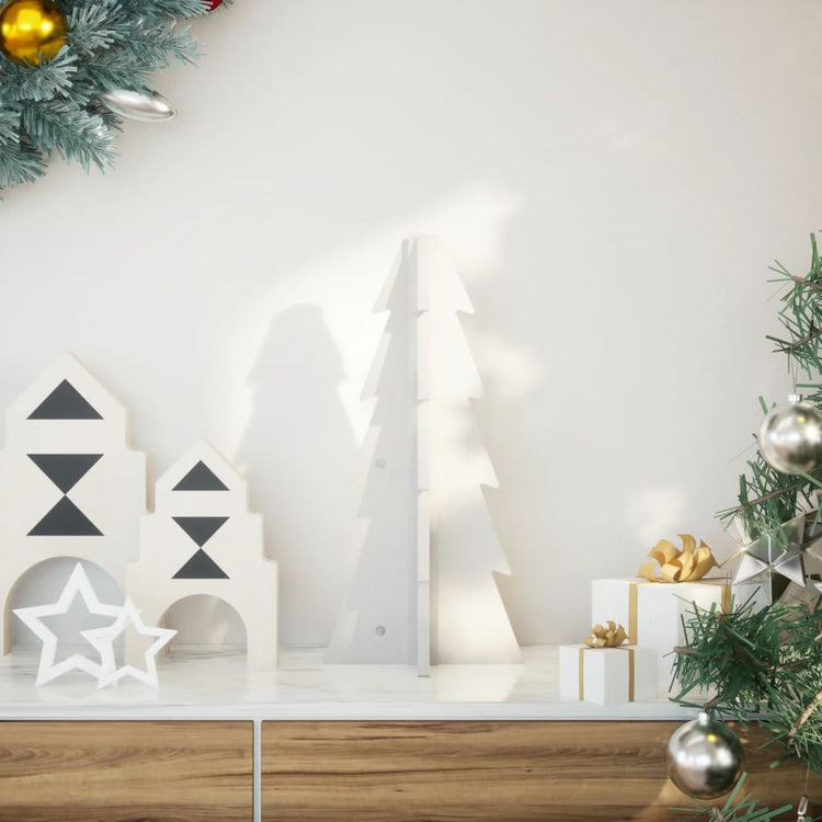 Vidaxl Weihnachtsdekoration Weihnachtsbaum 49 cm Festkiefer weiß