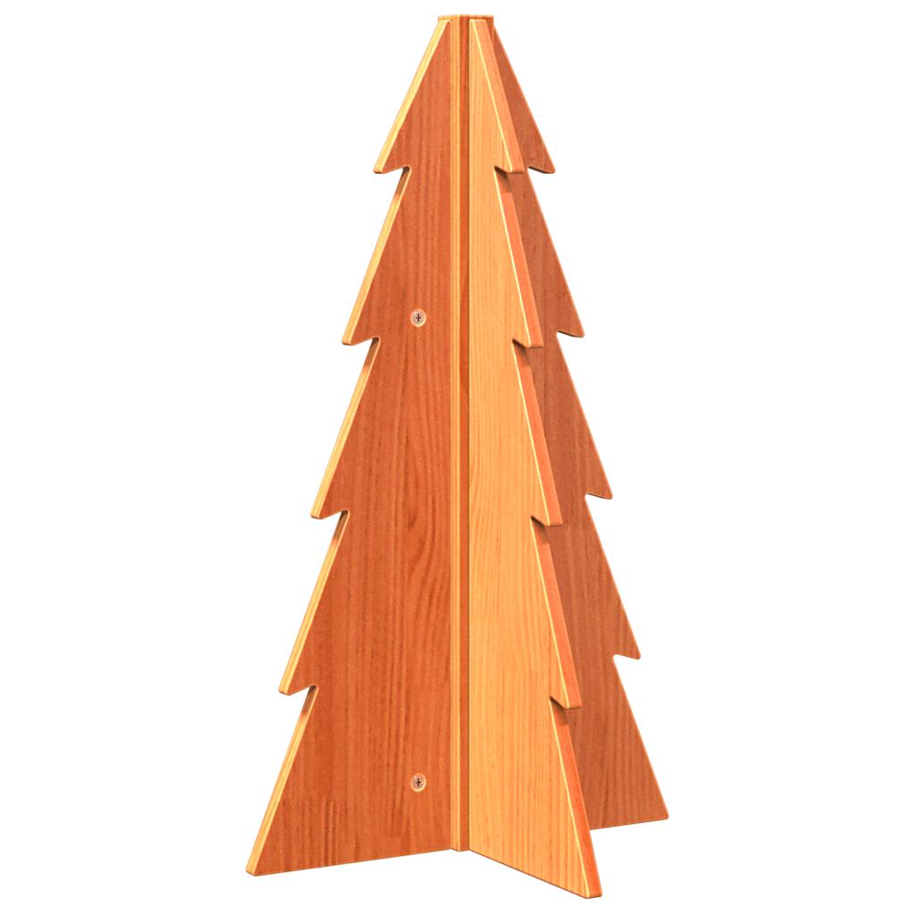 Vidaxl Weihnachtsdekoration Weihnachtsbaum 69,5 cm Festkiefer Wäsche braun