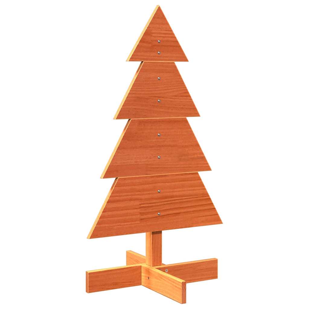 Vidaxl Weihnachtsdekoration Weihnachtsbaum 80 cm Festkiefer Wäsche braun