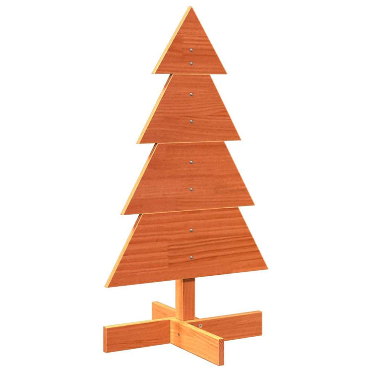 Vidaxl Weihnachtsdekoration Weihnachtsbaum 80 cm Festkiefer Wäsche braun