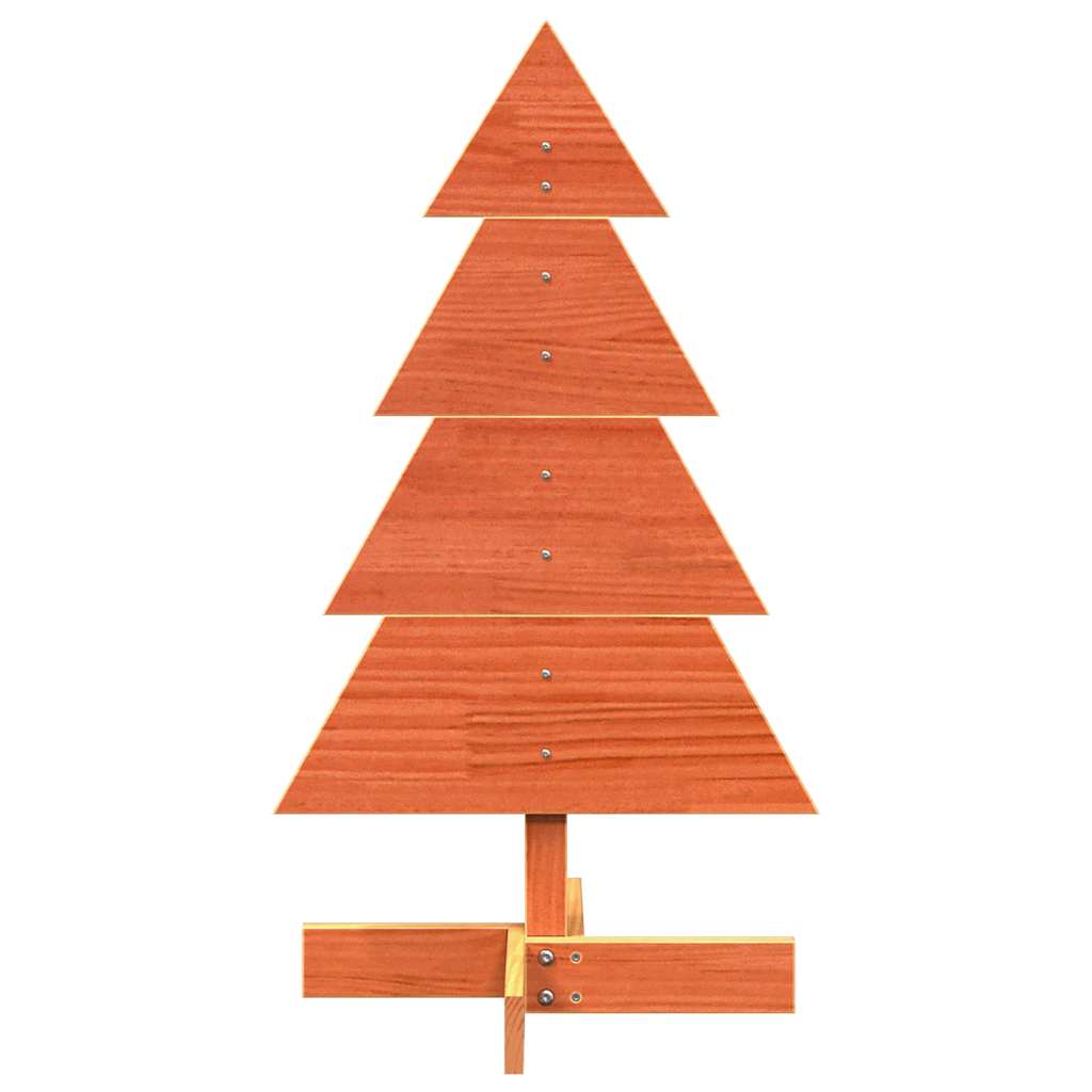 Vidaxl Weihnachtsdekoration Weihnachtsbaum 80 cm Festkiefer Wäsche braun