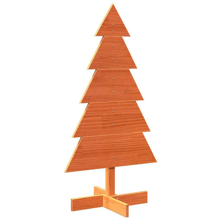 Vidaxl Weihnachtsdekoration Weihnachtsbaum 100 cm Festkiefer Wäsche braun