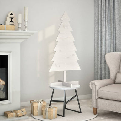 Vidaxl Weihnachtsdekoration Weihnachtsbaum 120 cm Festkiefer weiß
