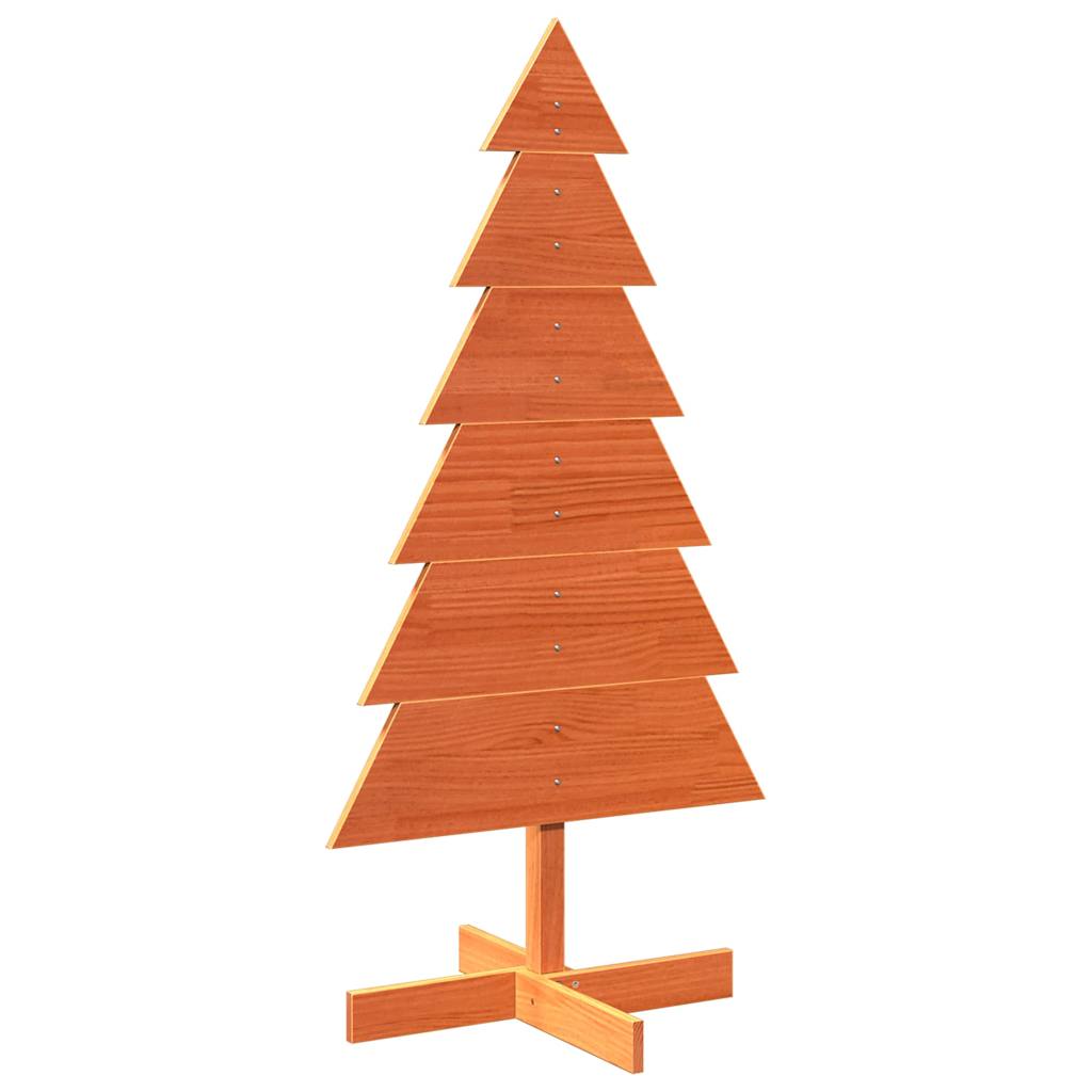 Vidaxl Weihnachtsdekoration Weihnachtsbaum 120 cm Festkiefer Wäsche braun