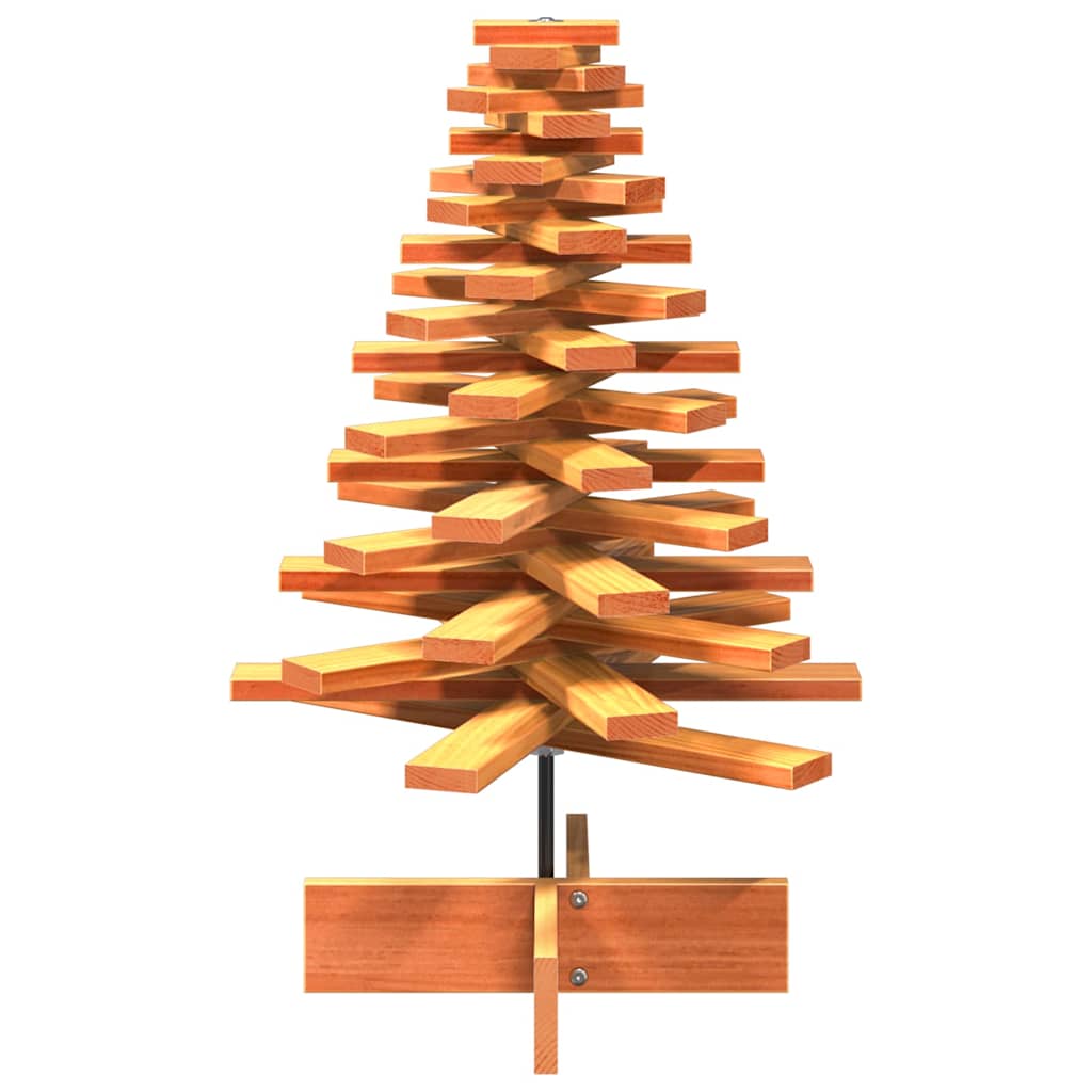 Vidaxl Weihnachtsdekoration Weihnachtsbaum 80 cm Festkiefer Wäsche braun