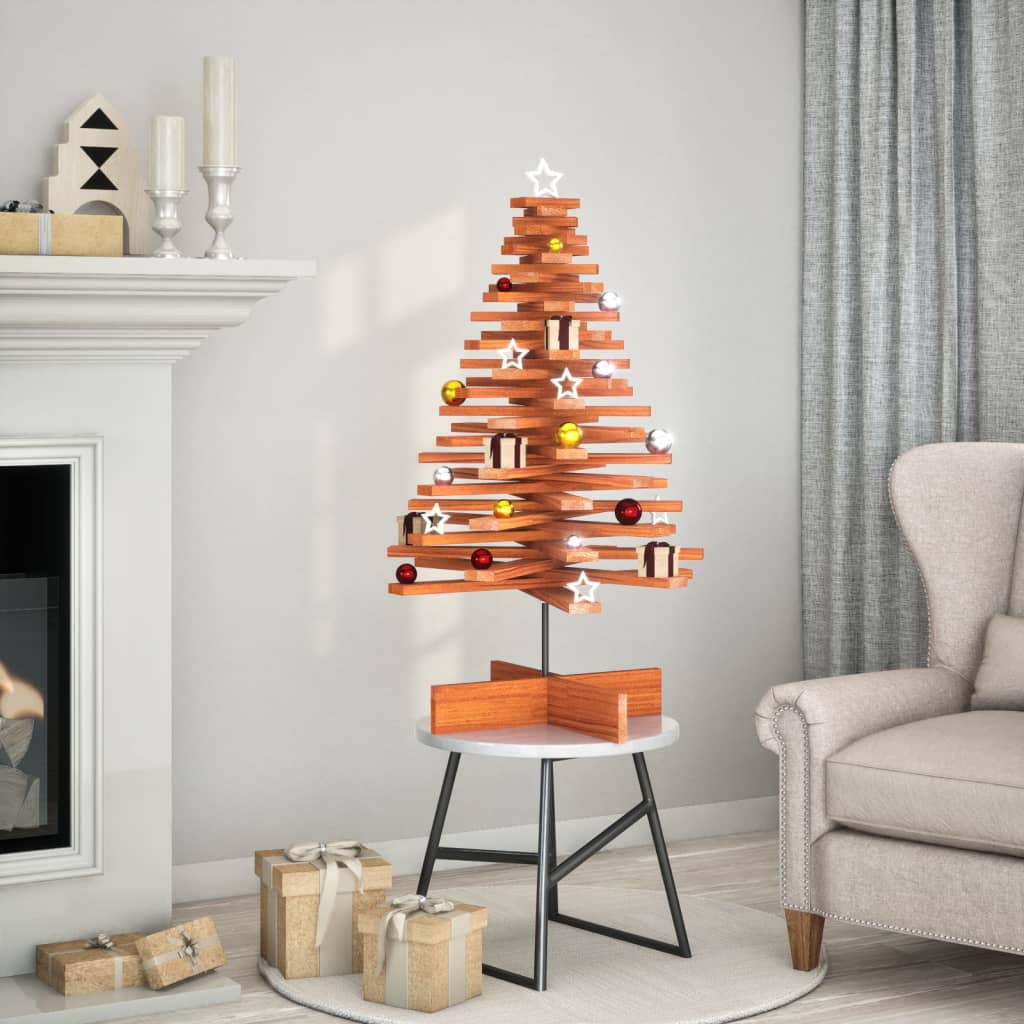 Vidaxx Weihnachtsdekoration Weihnachtsbaum 100 cm massives Kiefernholz, waschbraun