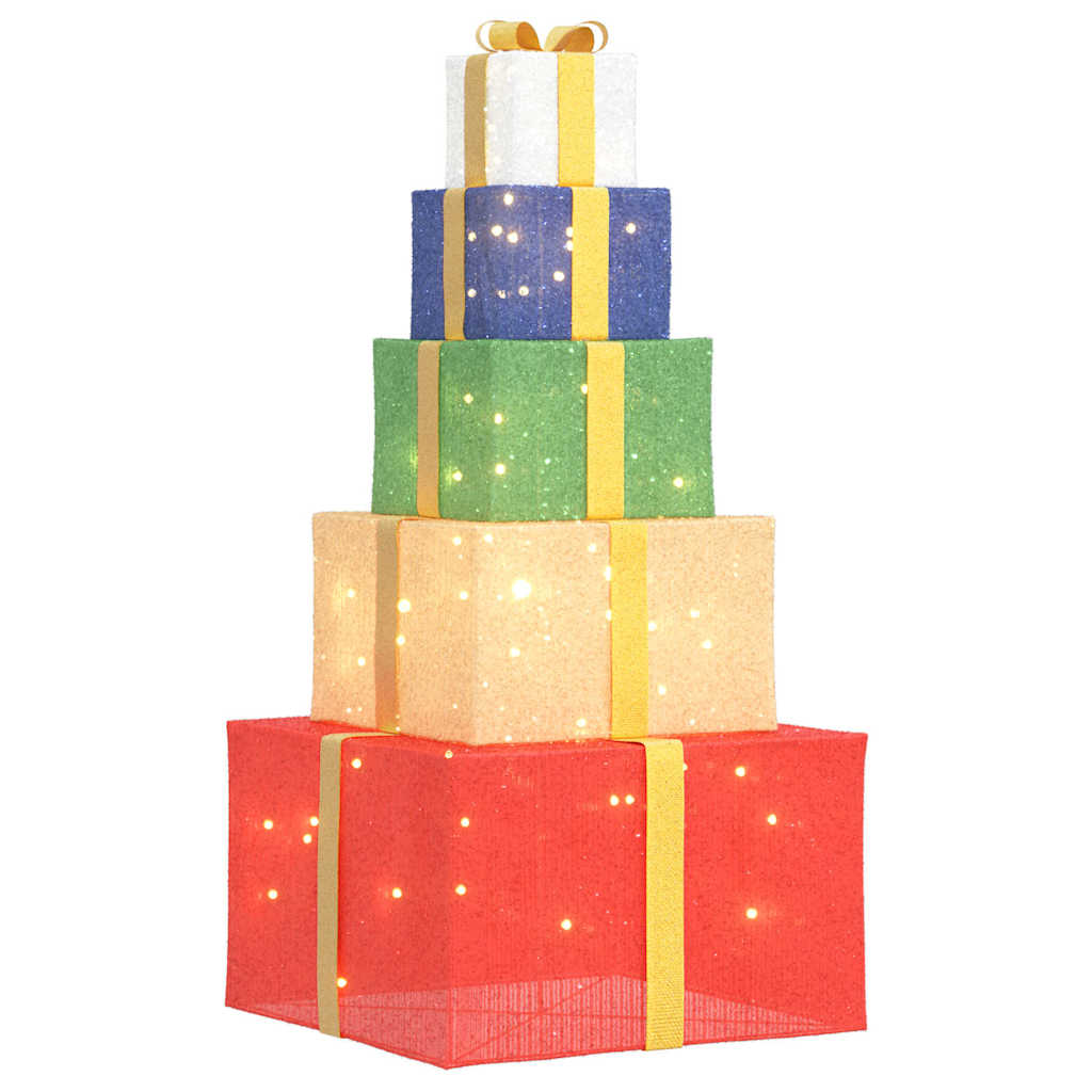 Vidaxl Weihnachtsdekoration Geschenkbox 250 LEDs warmes Weiß