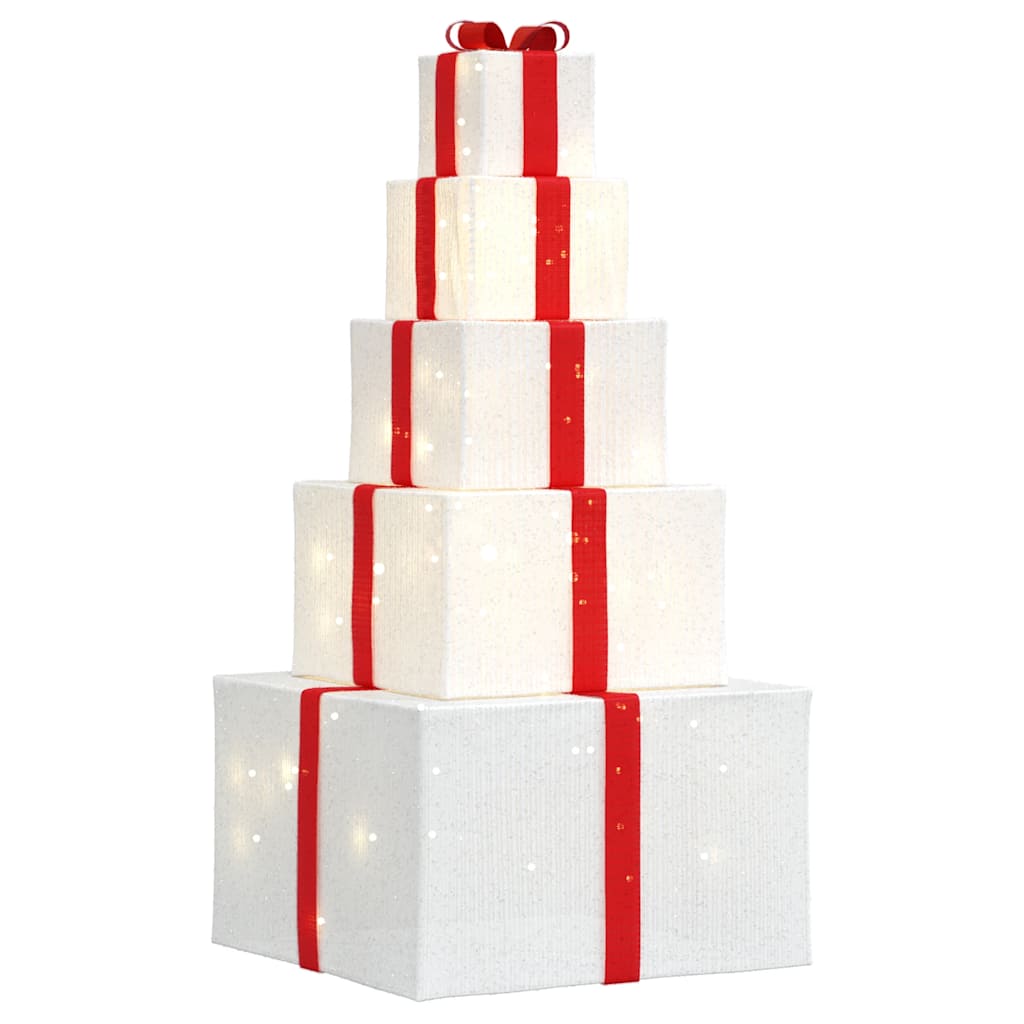 Vidaxl Weihnachtsdekoration Geschenkbox 250 LEDs warmes Weiß