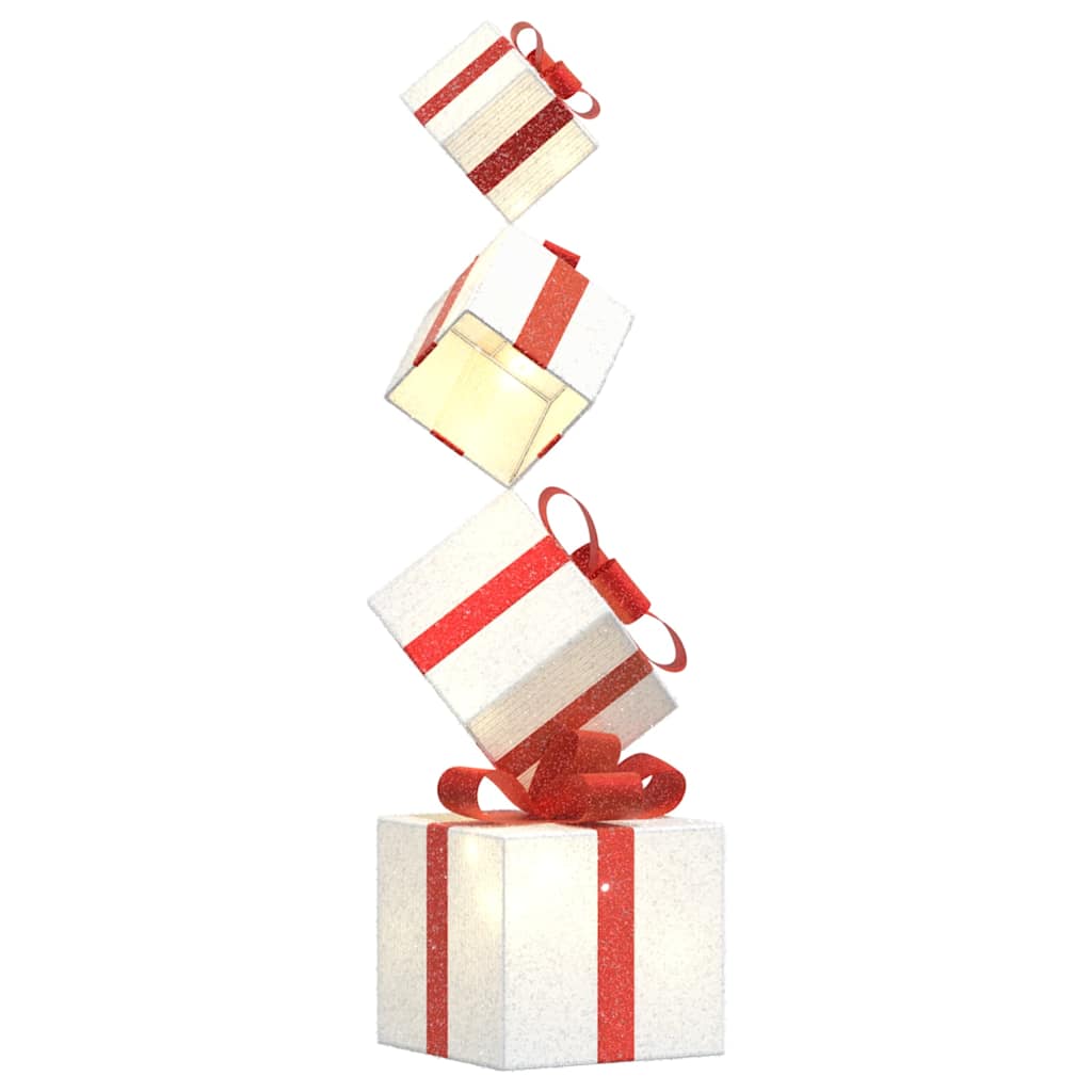 Vidaxl Weihnachtsdekoration Geschenkbox 80 LEDs warm Weiß