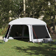 Vidaxx Schwimmbadzelt mit abnehmbaren Outdoor-Mesh-Wänden 618x532 cm grau - afbeelding 1