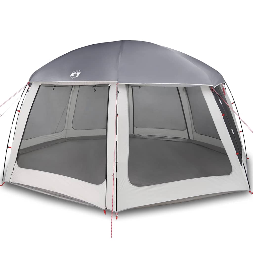 Vidaxx Schwimmbadzelt mit abnehmbaren Outdoor-Mesh-Wänden 612x612 cm grau