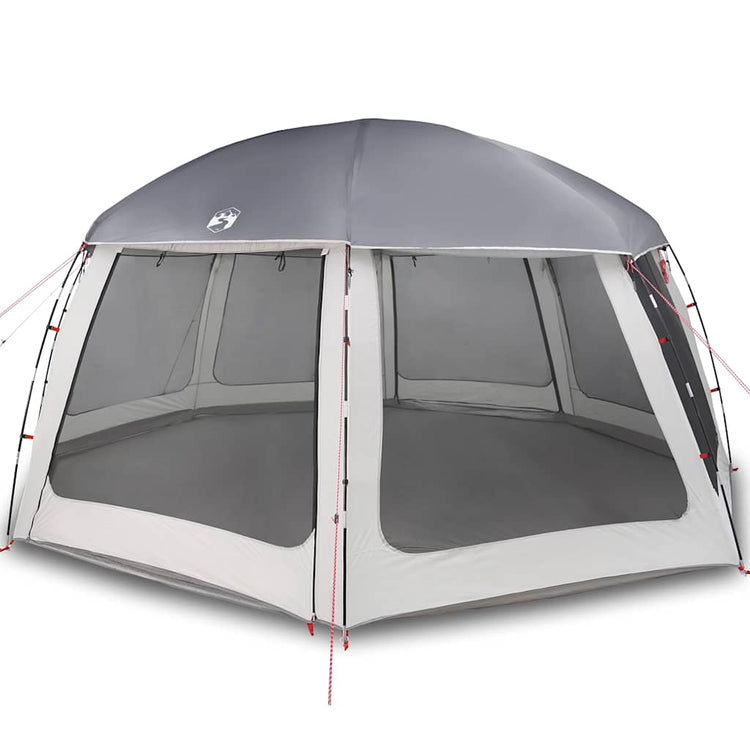 Vidaxx Schwimmbadzelt mit abnehmbaren Outdoor-Mesh-Wänden 612x612 cm grau