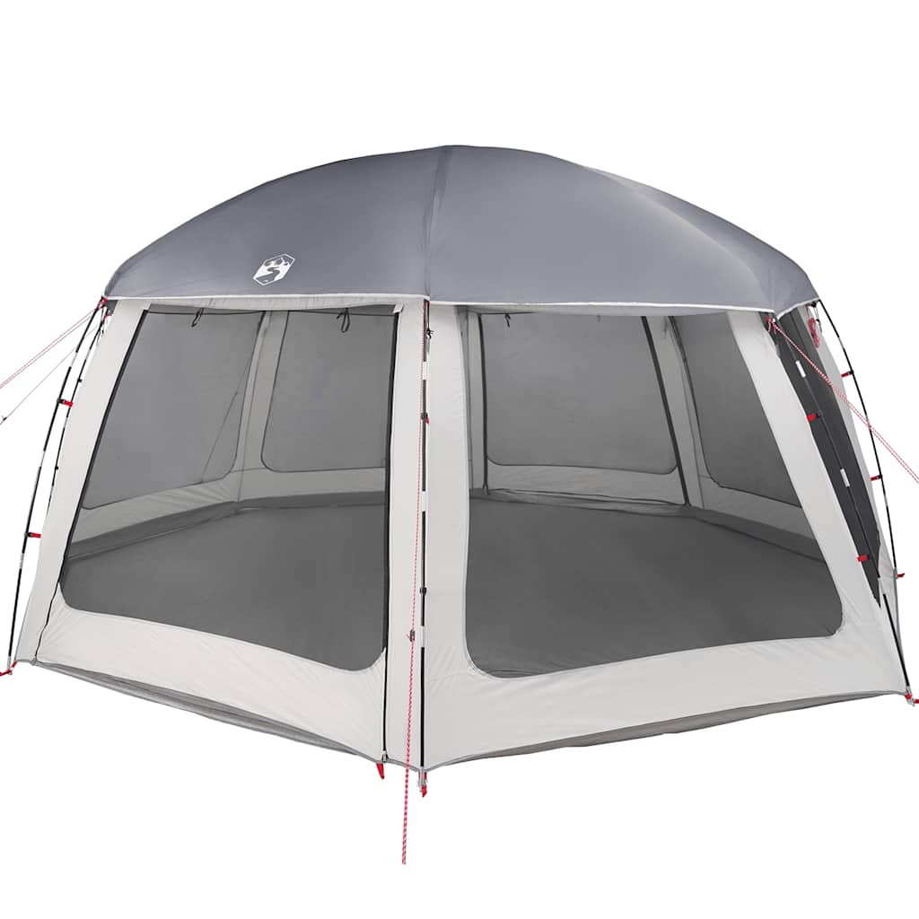 Vidaxx Schwimmbadzelt mit abnehmbaren Outdoor-Mesh-Wänden 612x612 cm grau