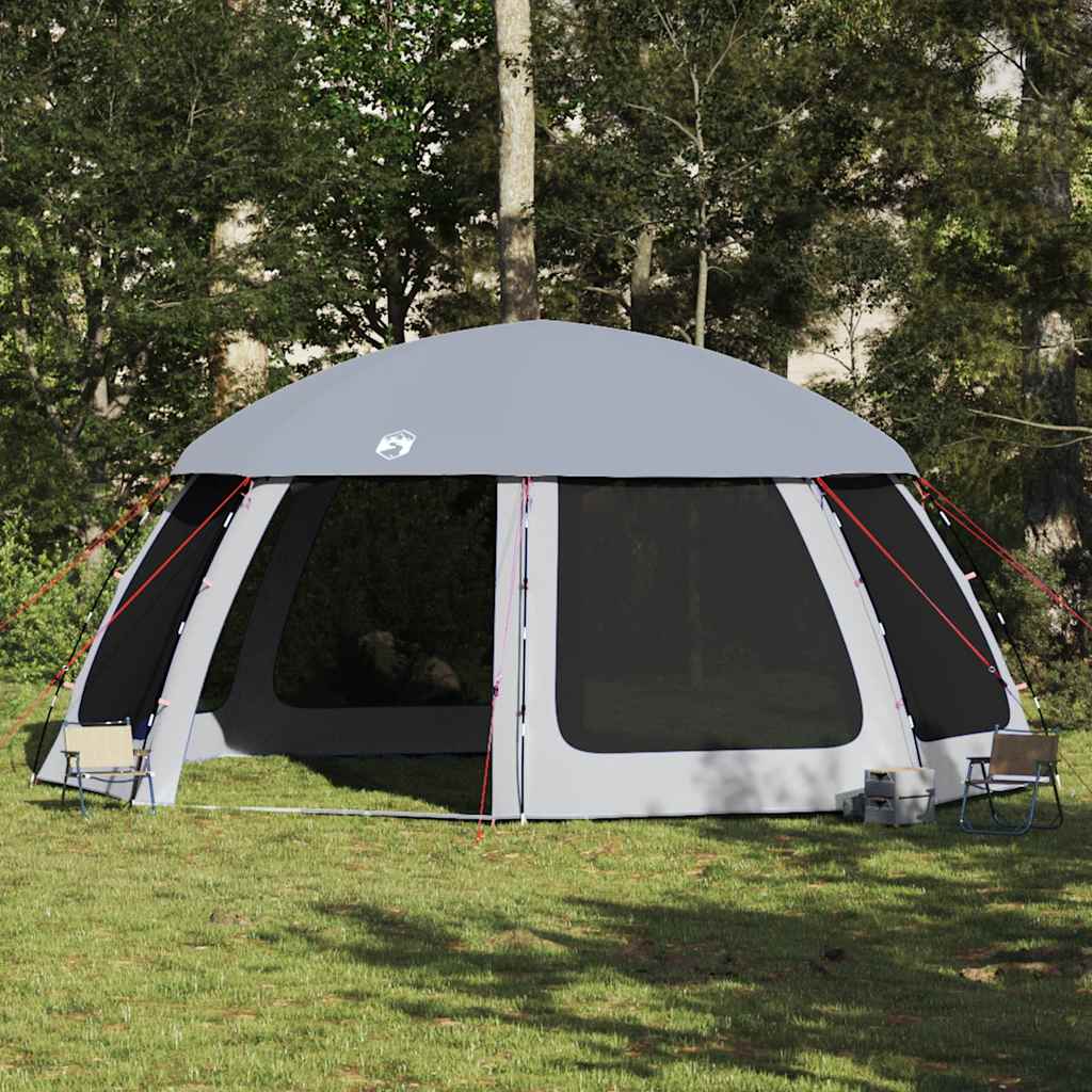 Vidaxx Schwimmbadzelt mit abnehmbaren Outdoor-Mesh-Wänden 612x612 cm grau
