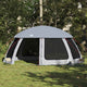 Vidaxx Schwimmbadzelt mit abnehmbaren Outdoor-Mesh-Wänden 612x612 cm grau