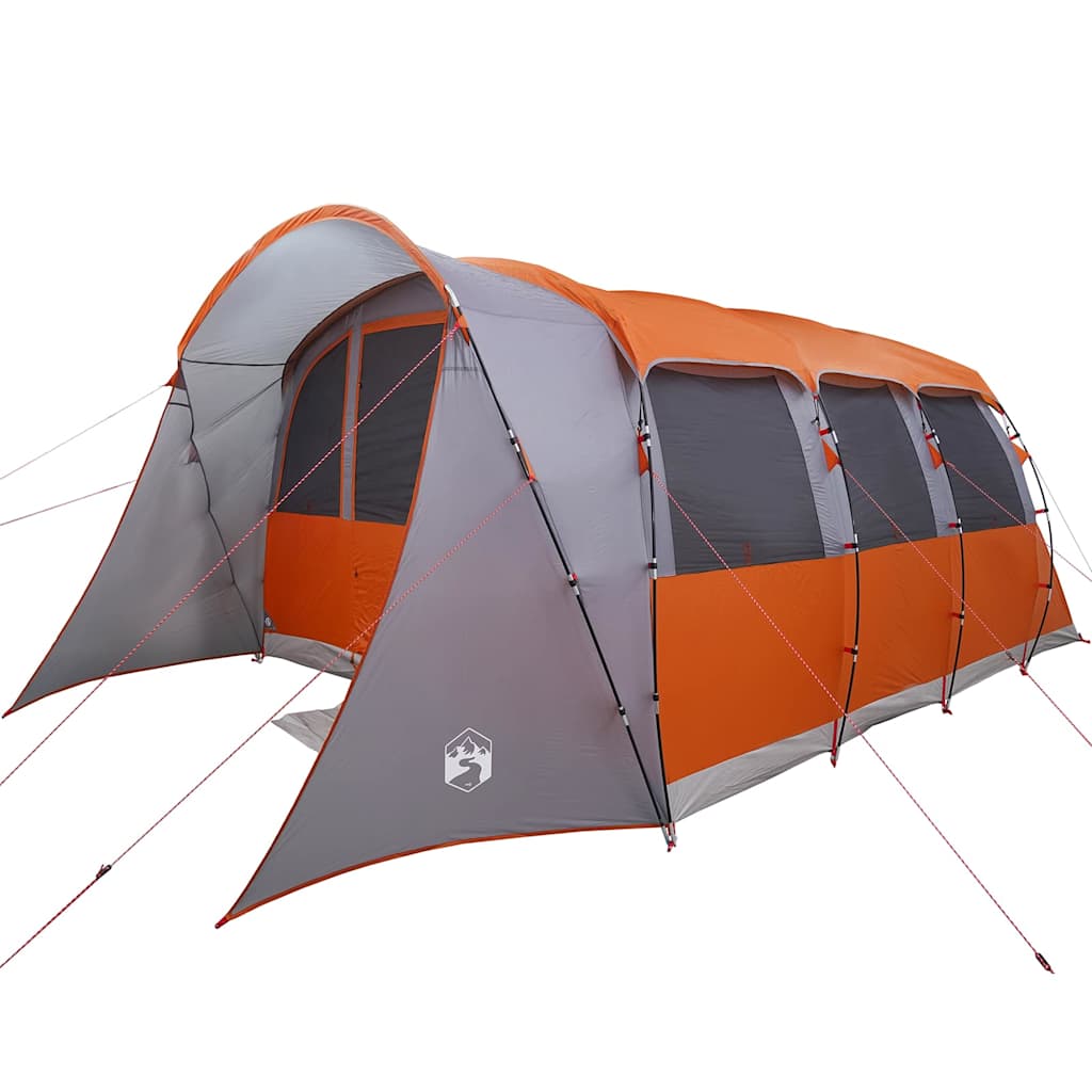 Vidaxx Familienzelt mit Dach grau und orange 576 x 325 x 213 cm