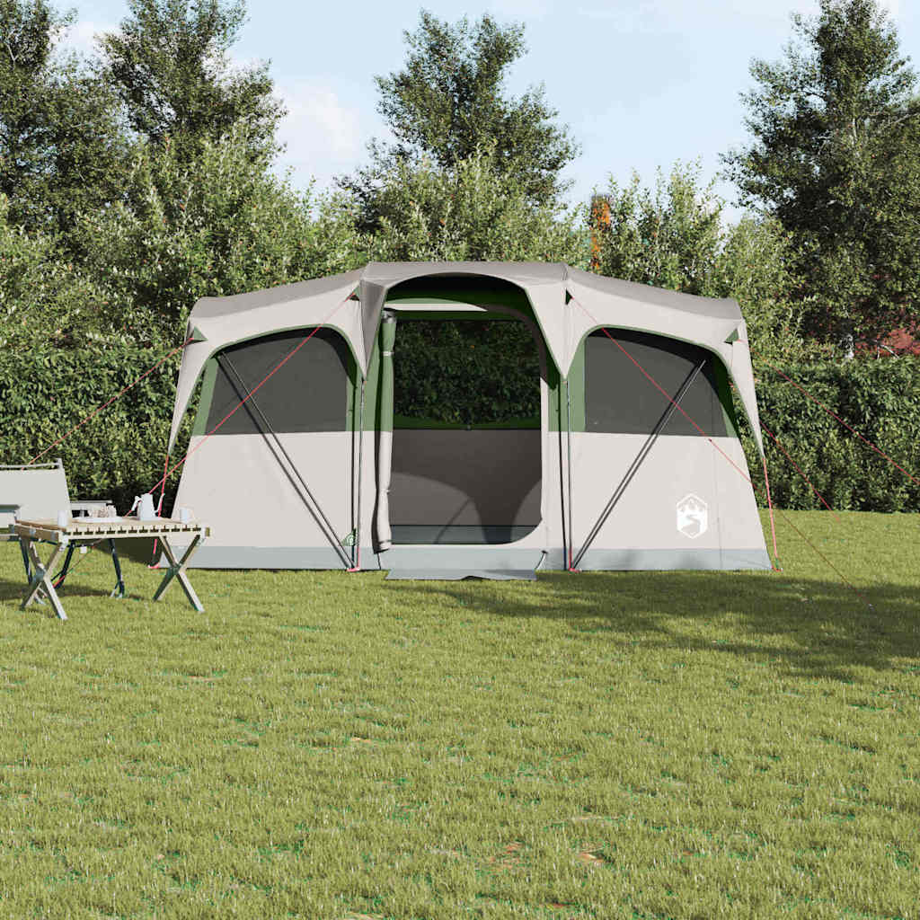 Vidaxx Familienzelt weiß und grün 435 x 255 x 216 cm Polyester und Stahl