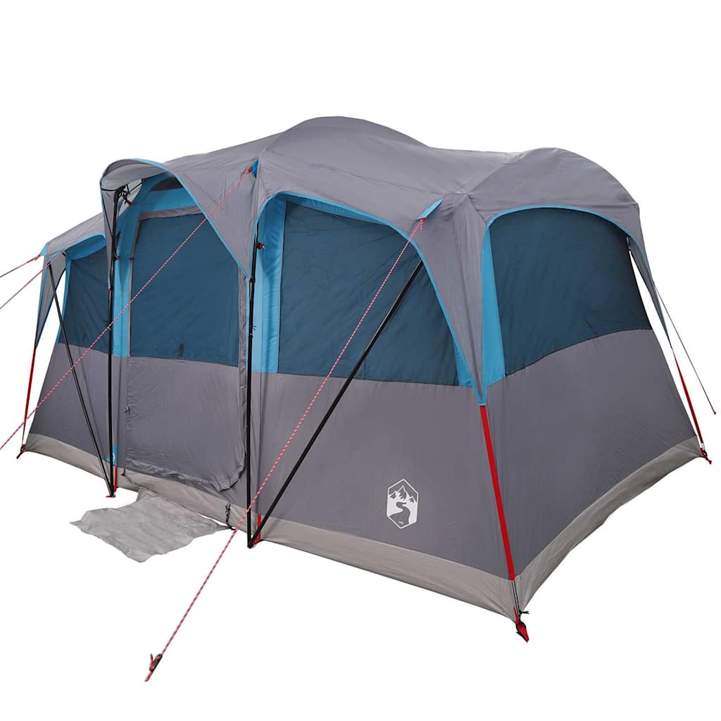 Vidaxx Familienzelt blau und grau 435 x 255 x 216 cm Polyester und Stahl