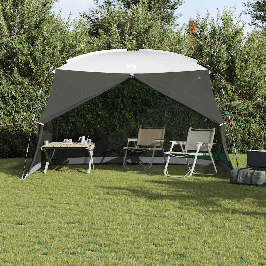 Vidaxx Moskitozelt grau 380 x 380 x 225 cm Polyester und Fiberglas
