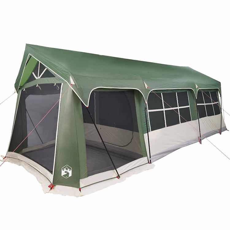 Vidaxx Familienzelt mit Dach grün und weiß 620 x 322 x 240 cm Polyester