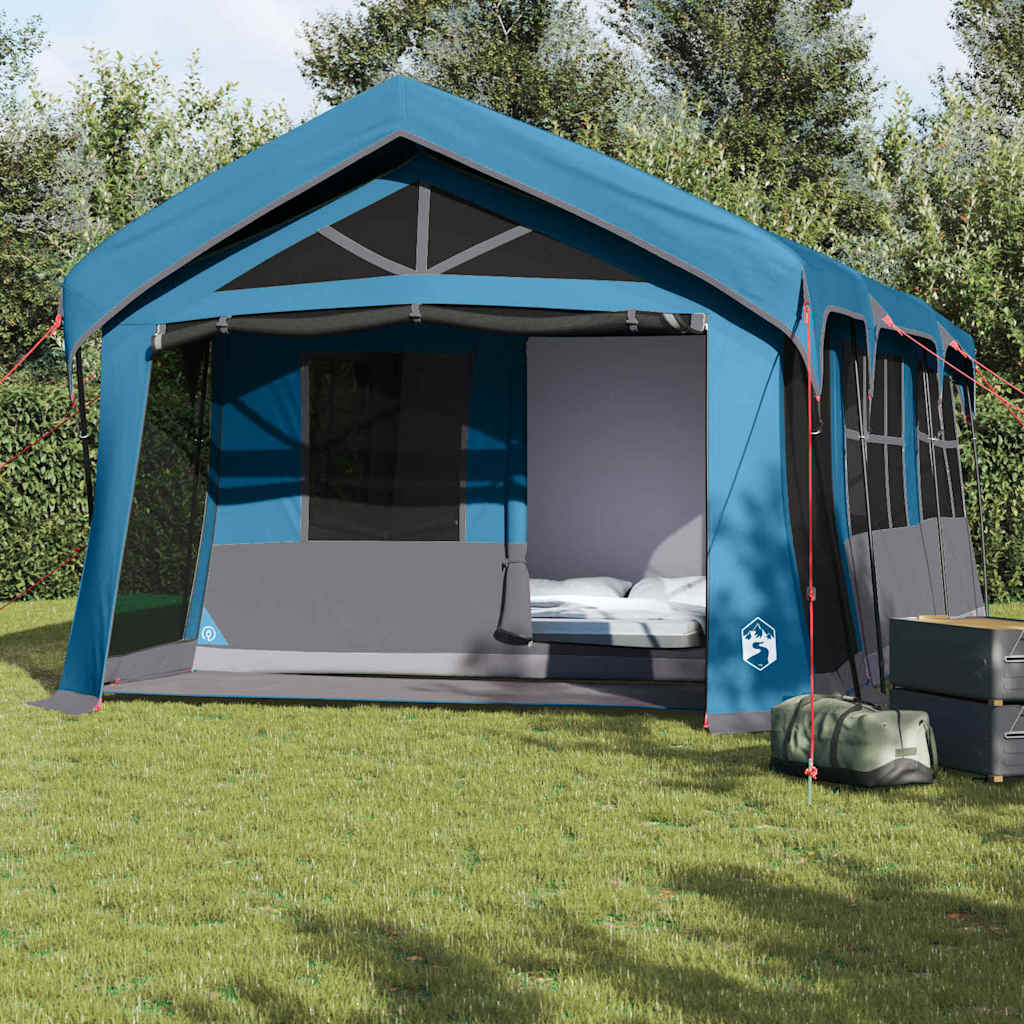 Vidaxx Familienzelt mit Dach blau und grau 620 x 322 x 240 cm Polyester