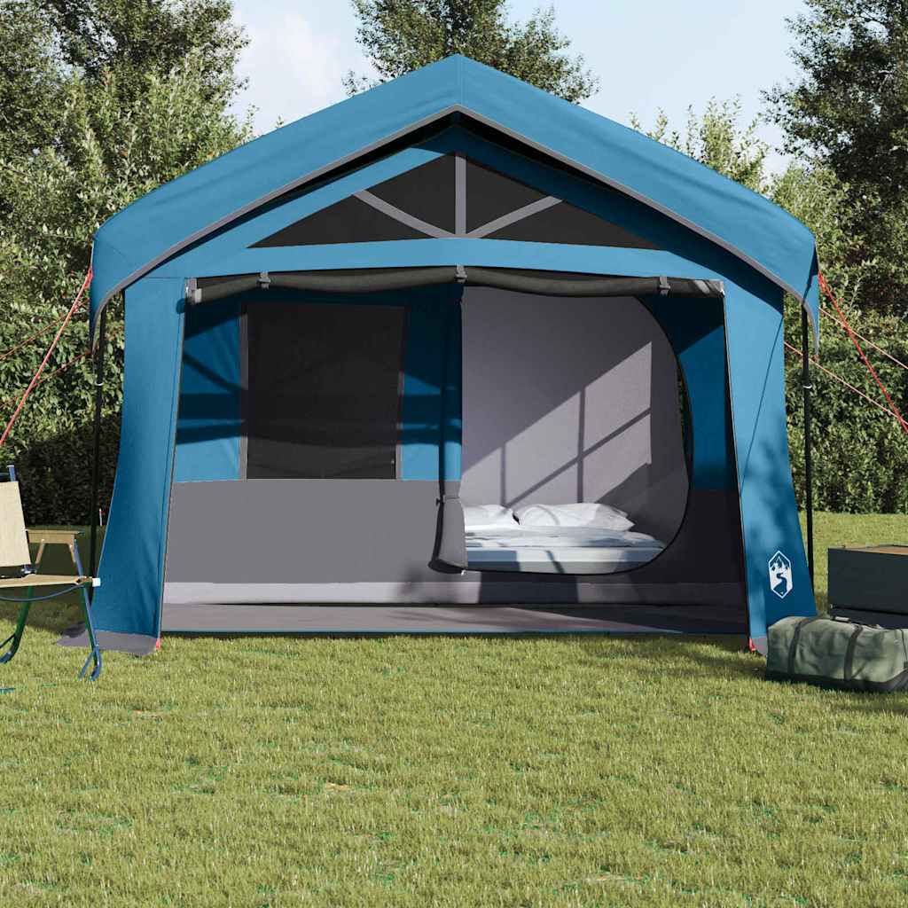 Vidaxx Familienzelt mit Dach blau und grau 620 x 322 x 240 cm Polyester