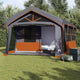 Vidaxx Familienzelt mit Dach grau und orange 620 x 322 x 240 cm Polyester
