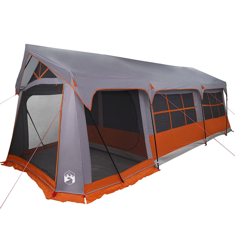 Vidaxx Familienzelt mit Dach grau und orange 620 x 322 x 240 cm Polyester