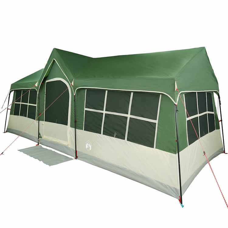 Vidaxx Familienzelt grün und beige 622 x 295 x 238 cm Polyester und Stahl