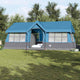 Vidaxx Familienzelt blau und grau 622 x 295 x 238 cm Polyester und Stahl