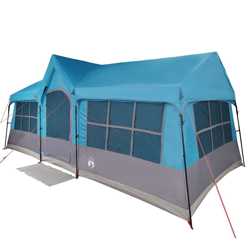 Vidaxx Familienzelt blau und grau 622 x 295 x 238 cm Polyester und Stahl