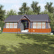 Vidaxx Familienzelt mit Dach grau und orange 622 x 295 x 238 cm