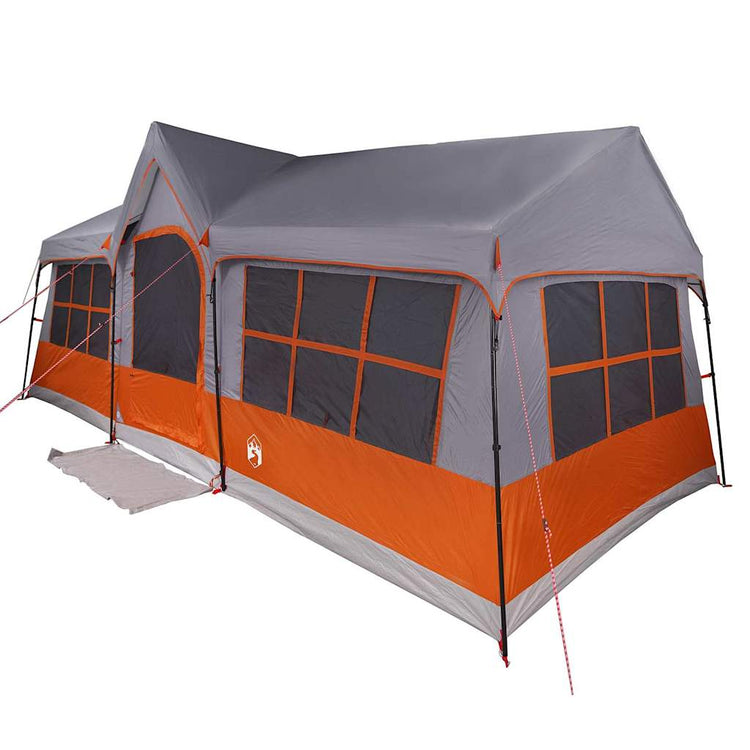 Vidaxx Familienzelt mit Dach grau und orange 622 x 295 x 238 cm