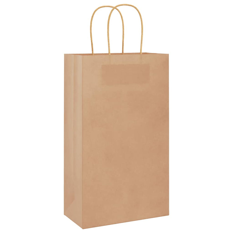 VidaXL Papiertüten 50 Stück mit Griffen 21x11x36 cm braun